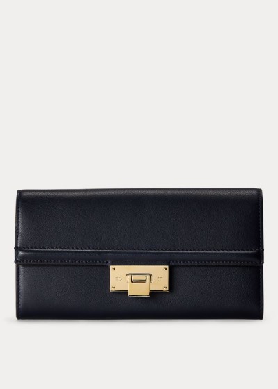 Women's Ralph Lauren Calfskin Hinge-Lock Wallet | 941560KPI